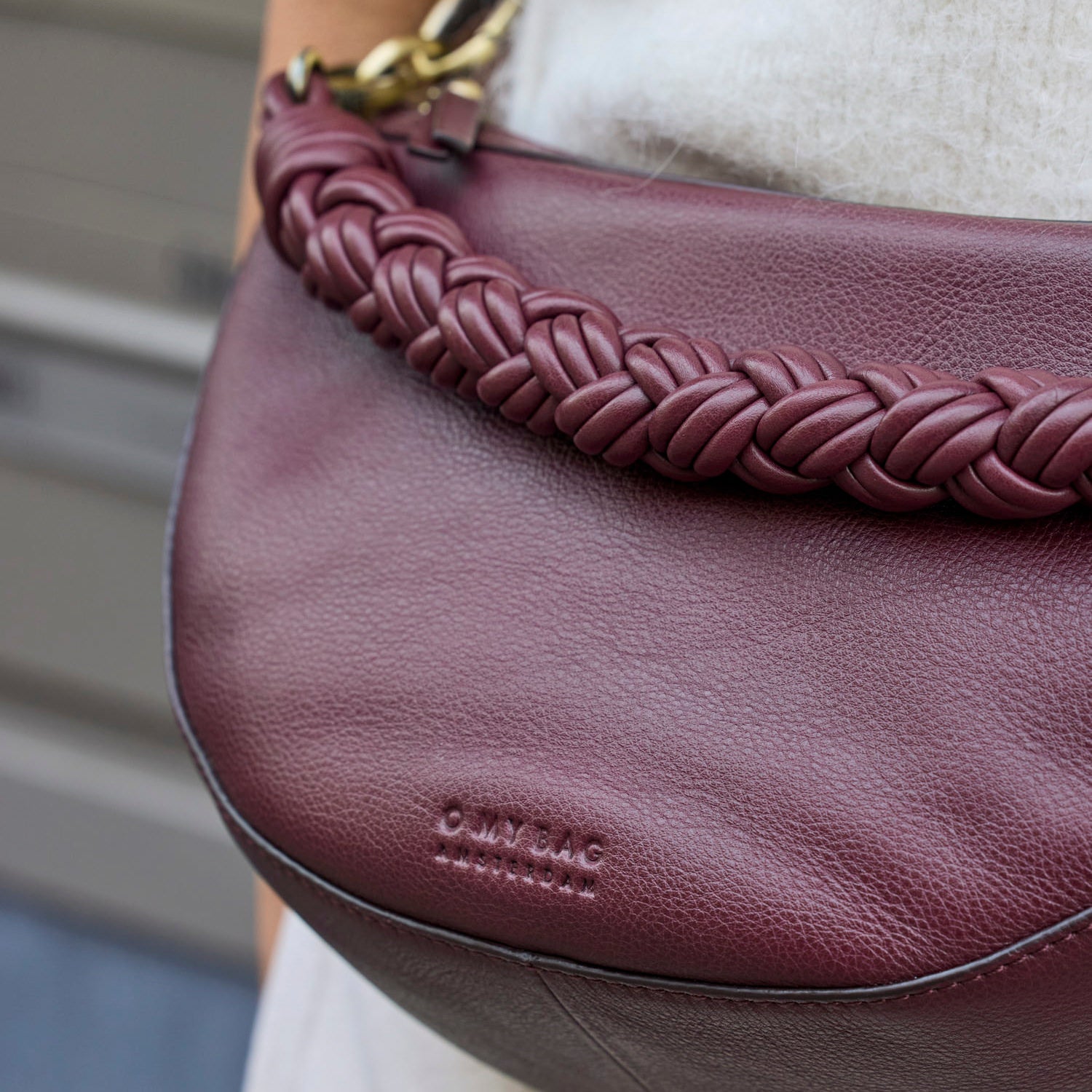 Leo Tasche - Leder Dark Cherry mit 2 Straps