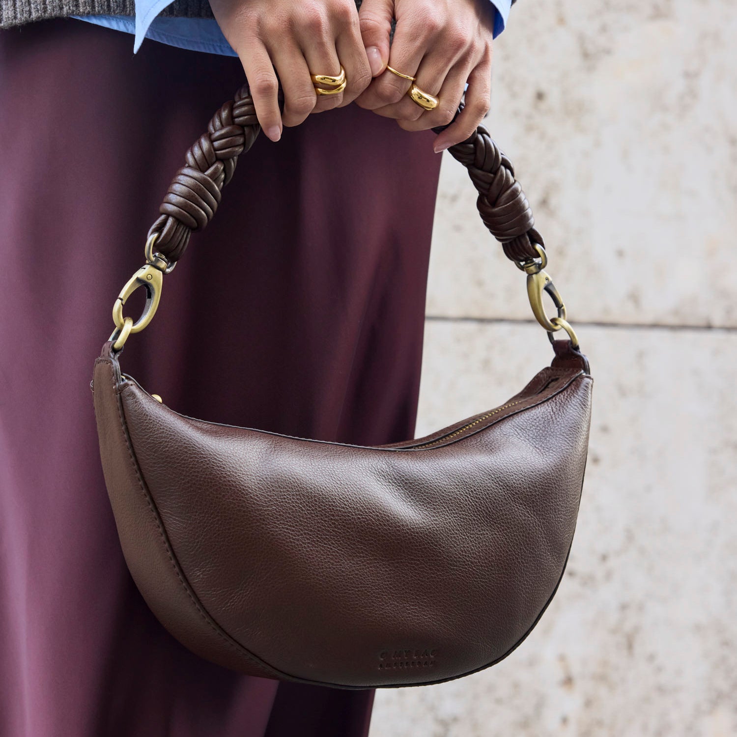 Leo Tasche - Leder Chocolate mit 2 Straps