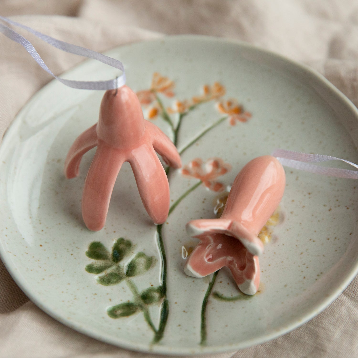 Dekoanhänger Blumen Tina 2er Set - rosa