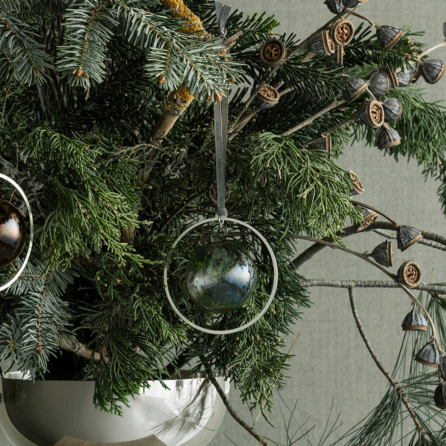 Weihnachtsschmuck KITAI Kugel smoke - silber