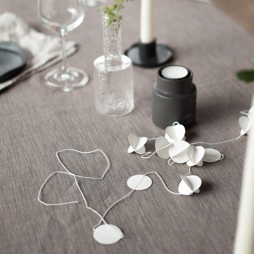 Papiergirlande Kreise - weiß