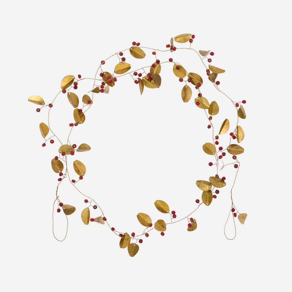 Girlande Leafi - rot gold