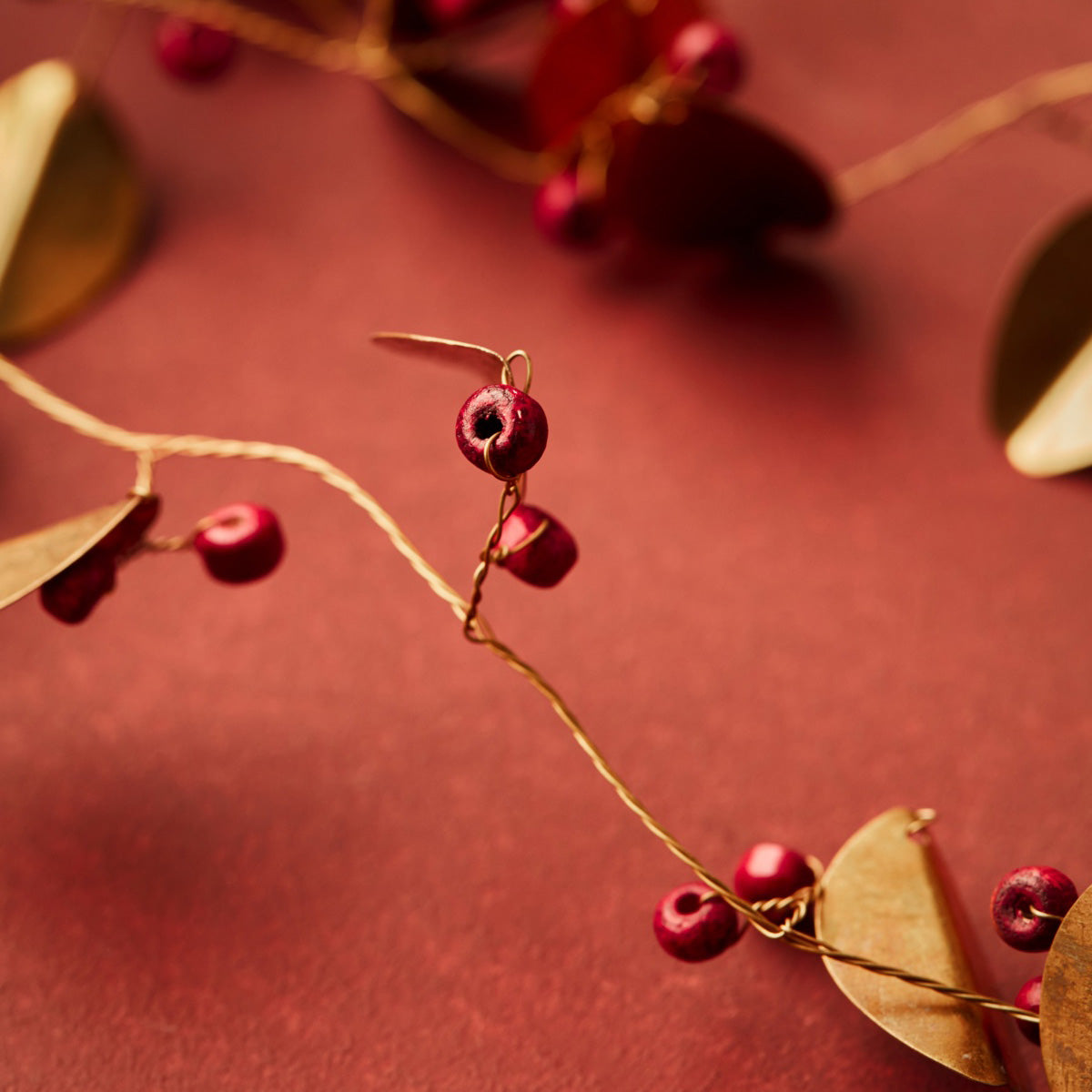 Girlande Leafi - rot gold