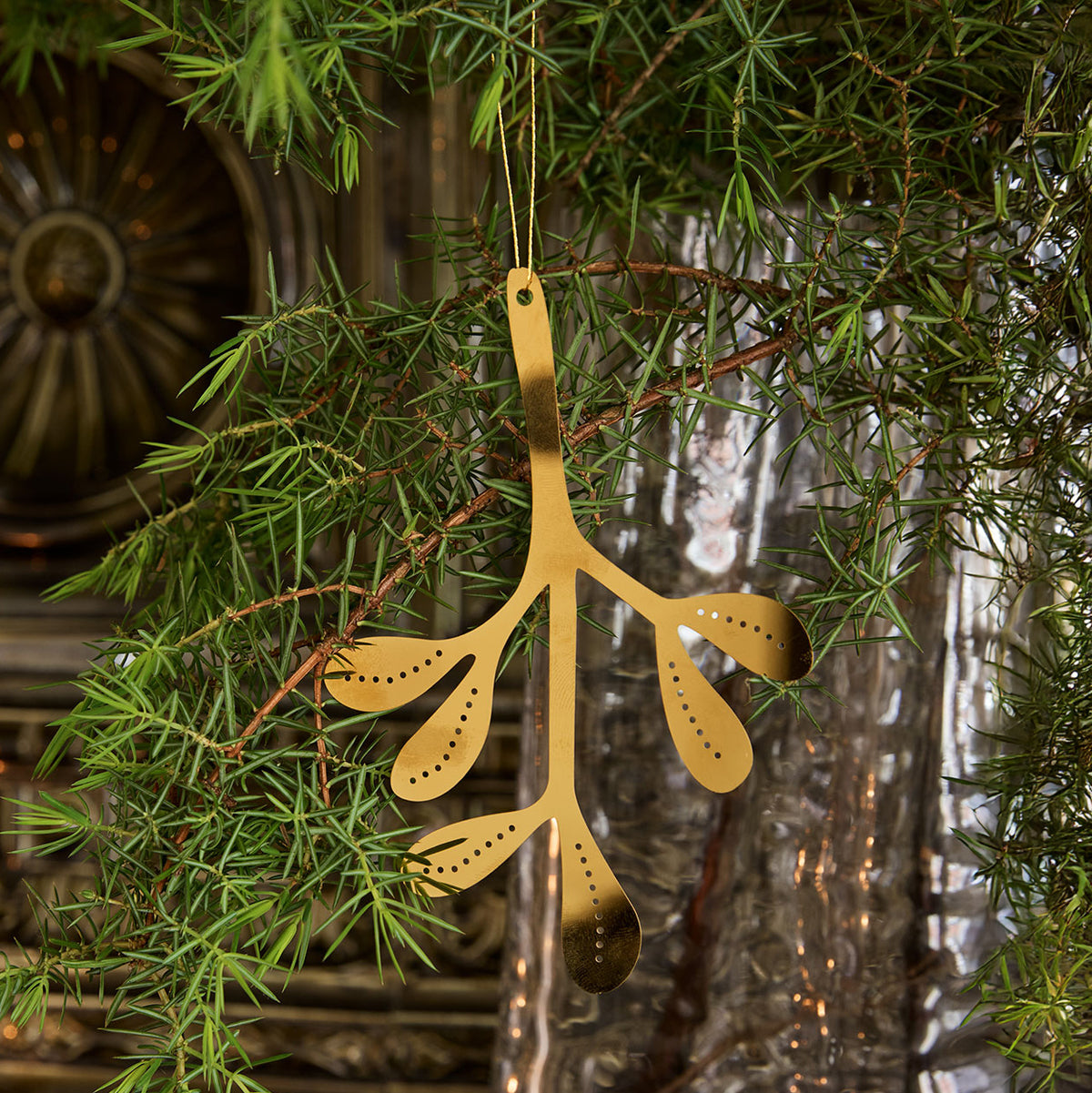 Dekoanhänger Mistletoe Set - gold