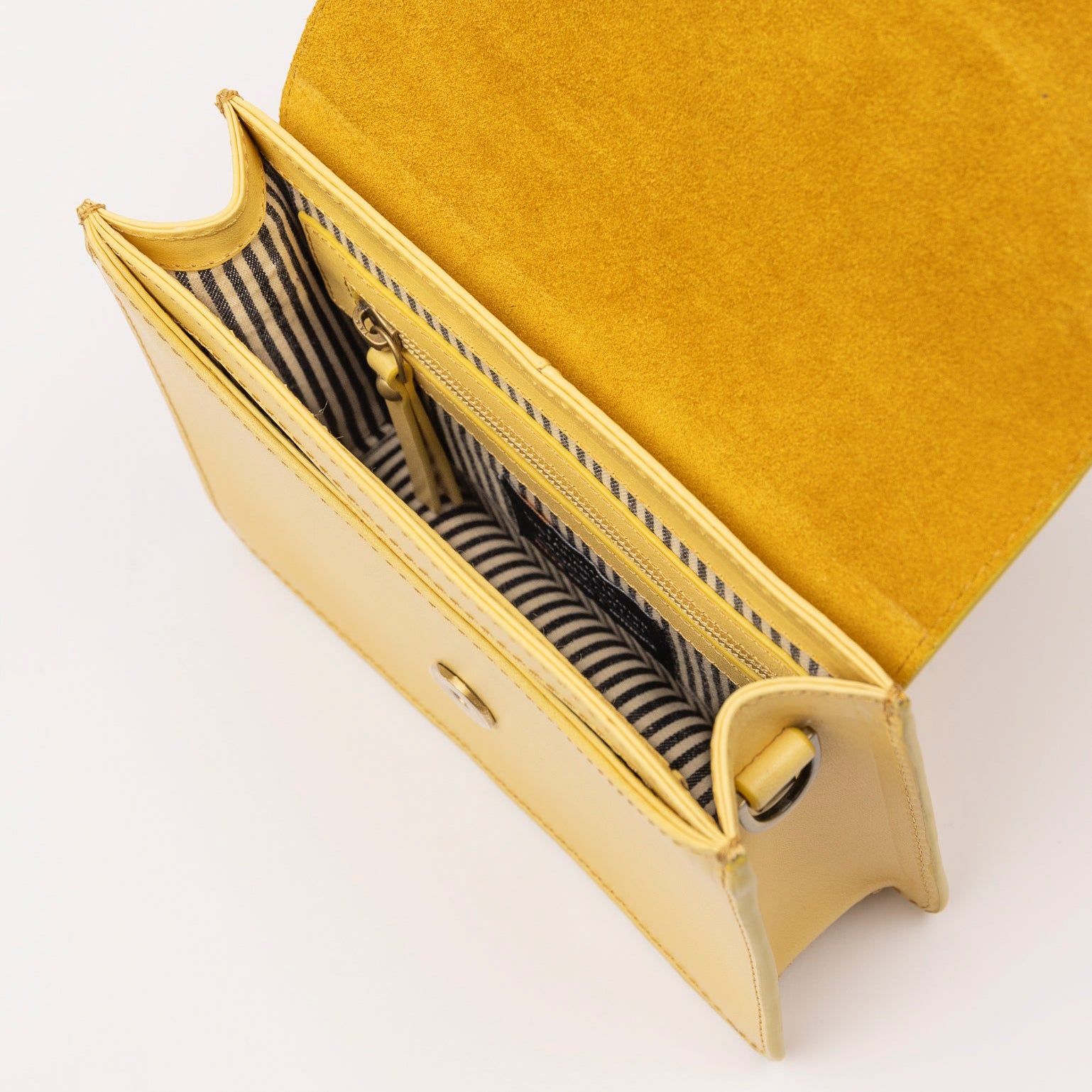 Audrey Mini Tasche - Leder Butter Yellow mit 2 Straps