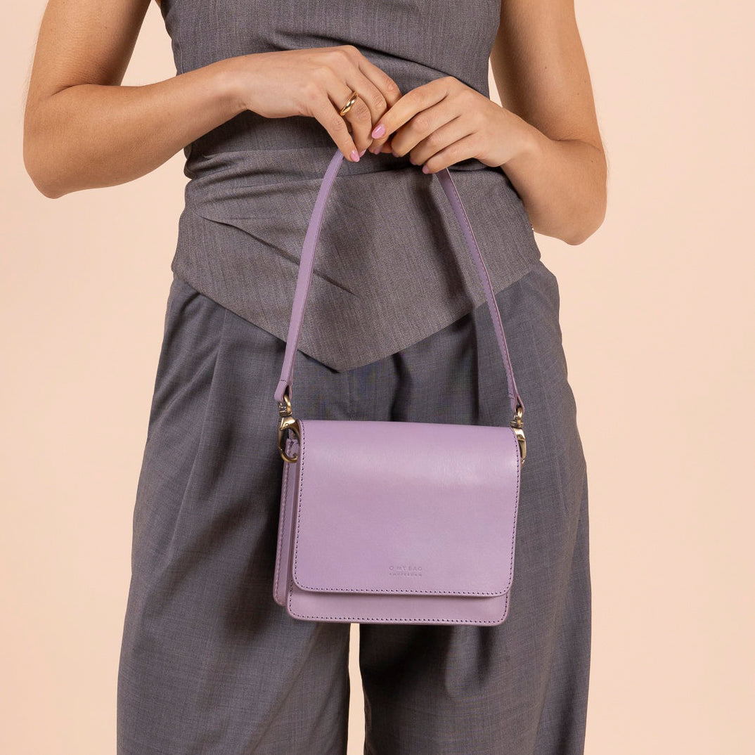 Audrey Mini Tasche - Leder Lavendel mit 2 Straps