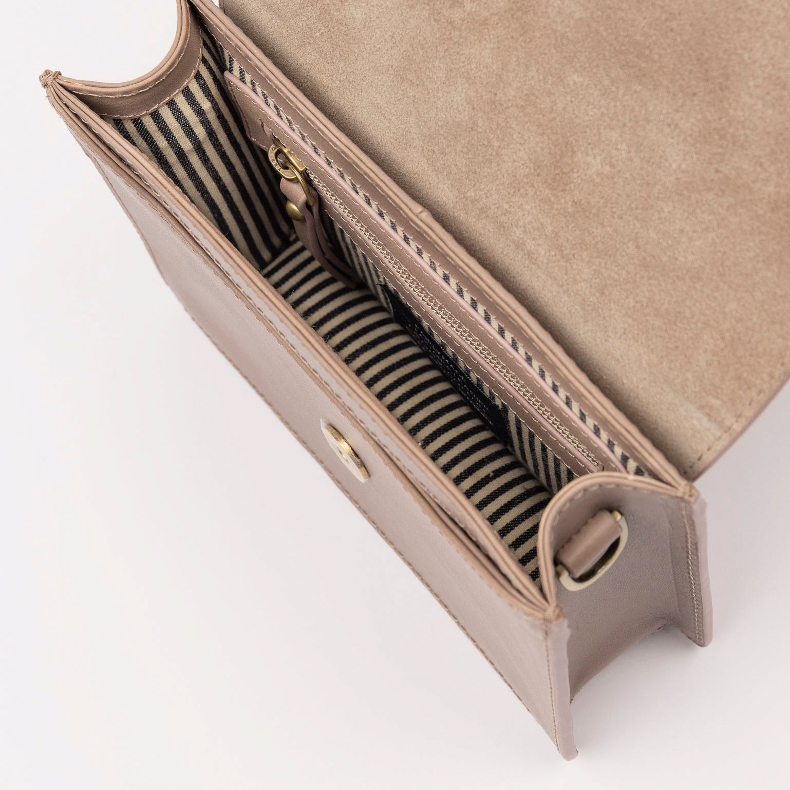 Audrey Mini Tasche - Leder Pale Mauve mit 2 Straps