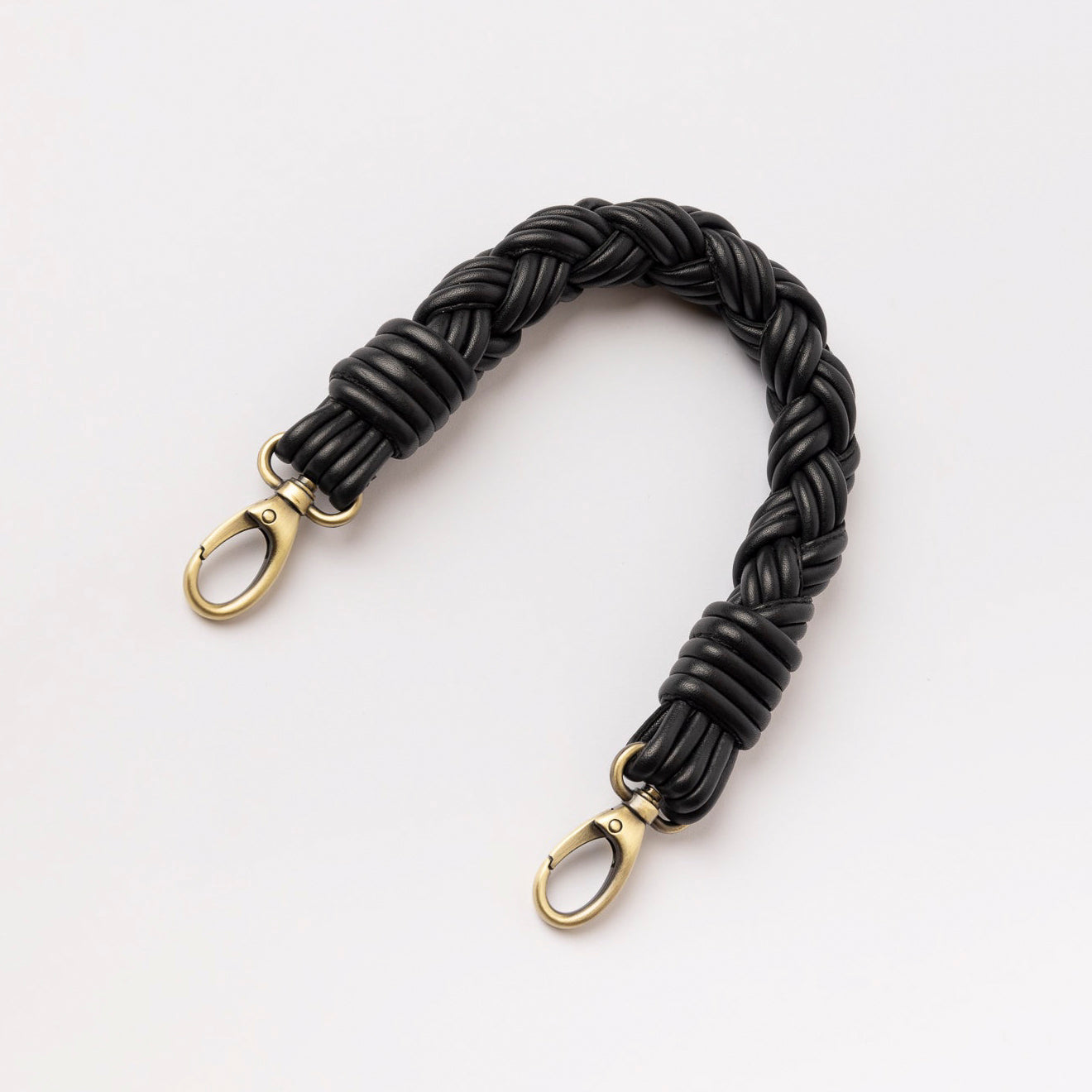 Taschengurt Twisted Leder - Schwarz