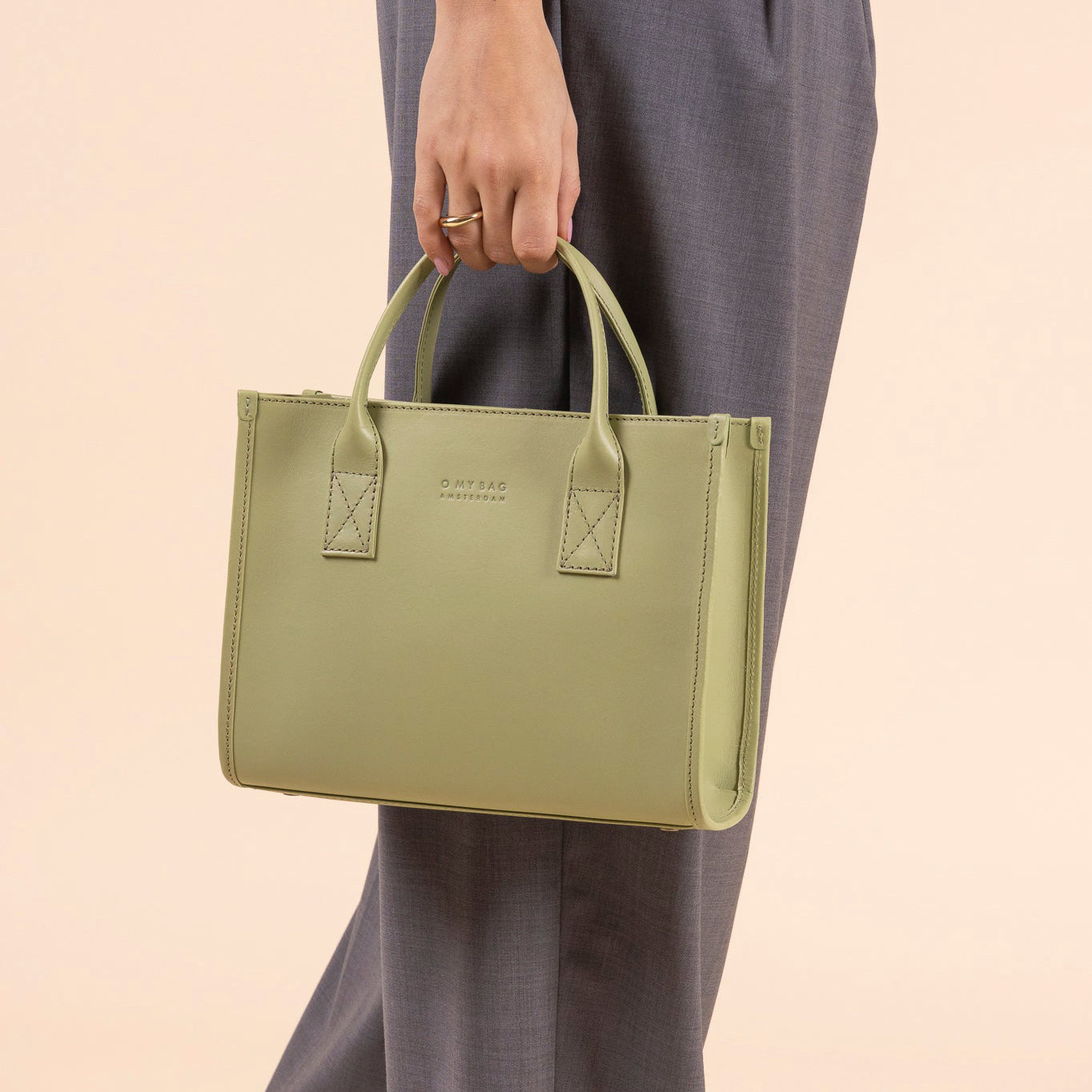 Jackie Midi Tasche - Leder Tea Green