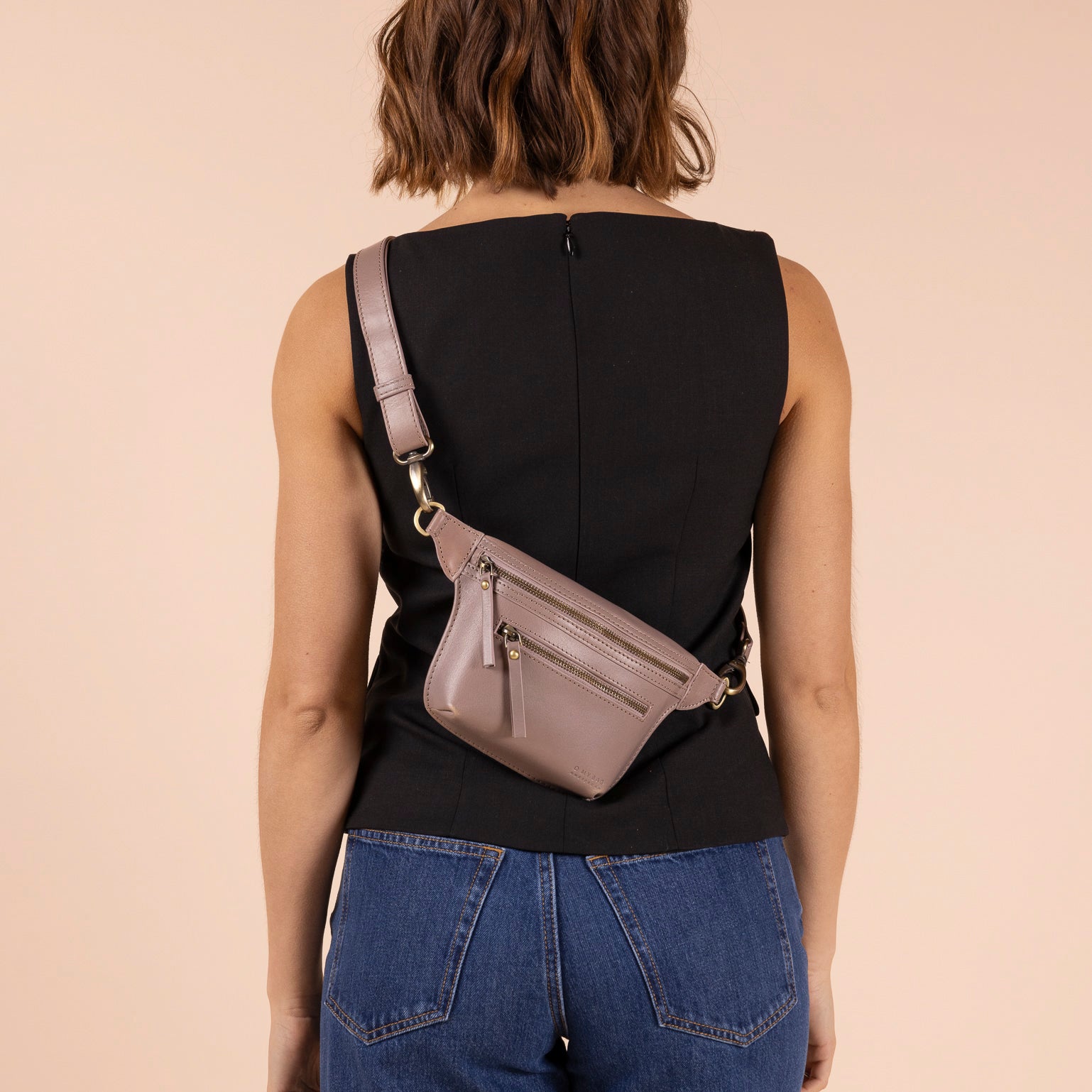 Beck's Bauchtasche - Leder Pale Mauve