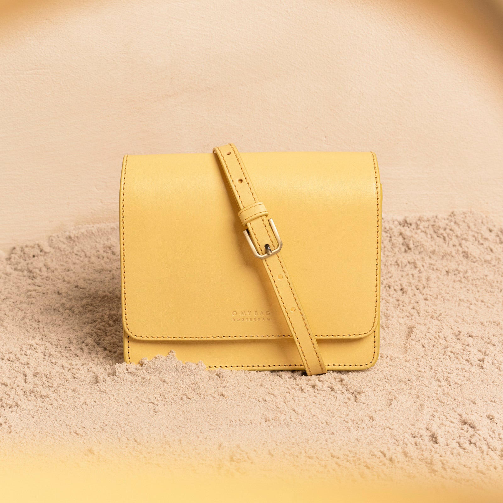 Audrey Mini Tasche - Leder Butter Yellow mit 2 Straps