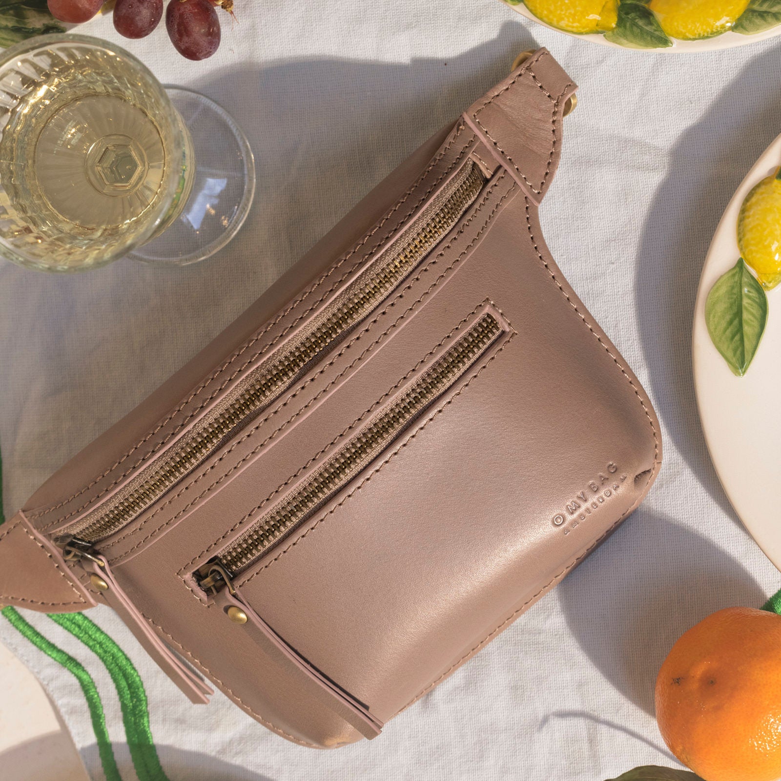 Beck's Bauchtasche - Leder Pale Mauve