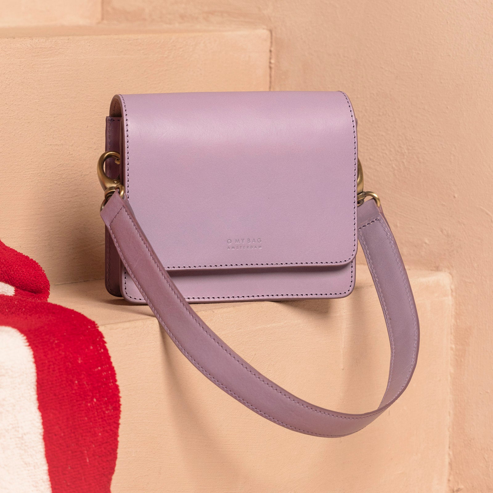 Audrey Mini Tasche - Leder Lavendel mit 2 Straps