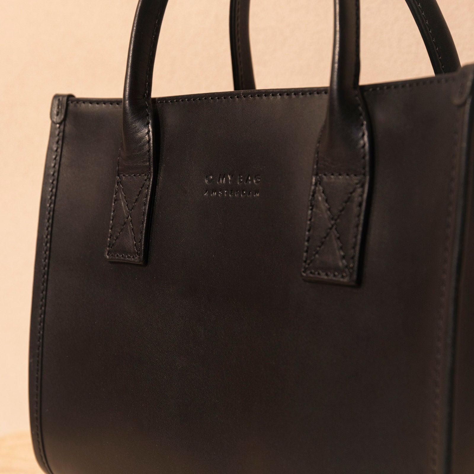 Jackie Midi Tasche - Leder Schwarz