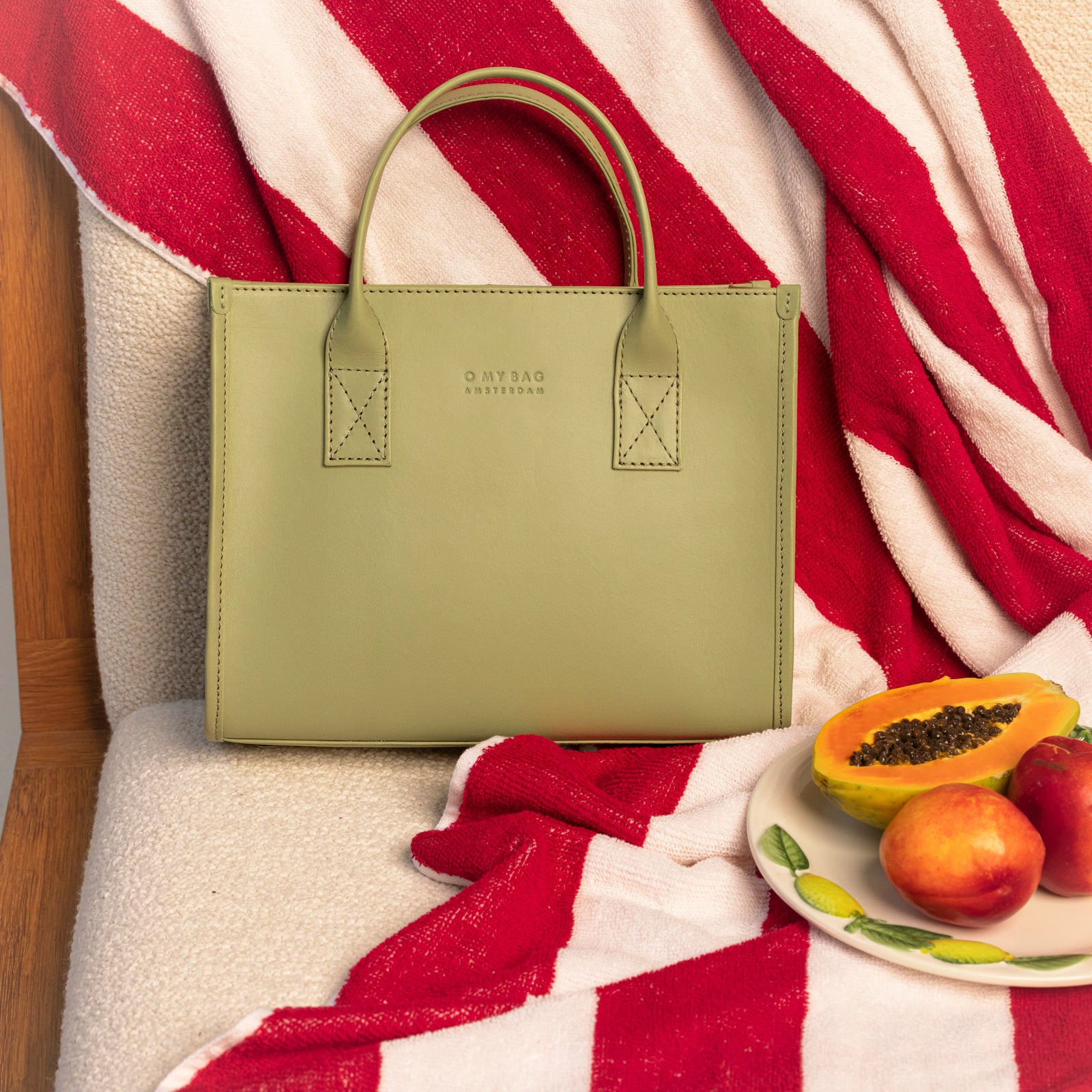 Jackie Midi Tasche - Leder Tea Green