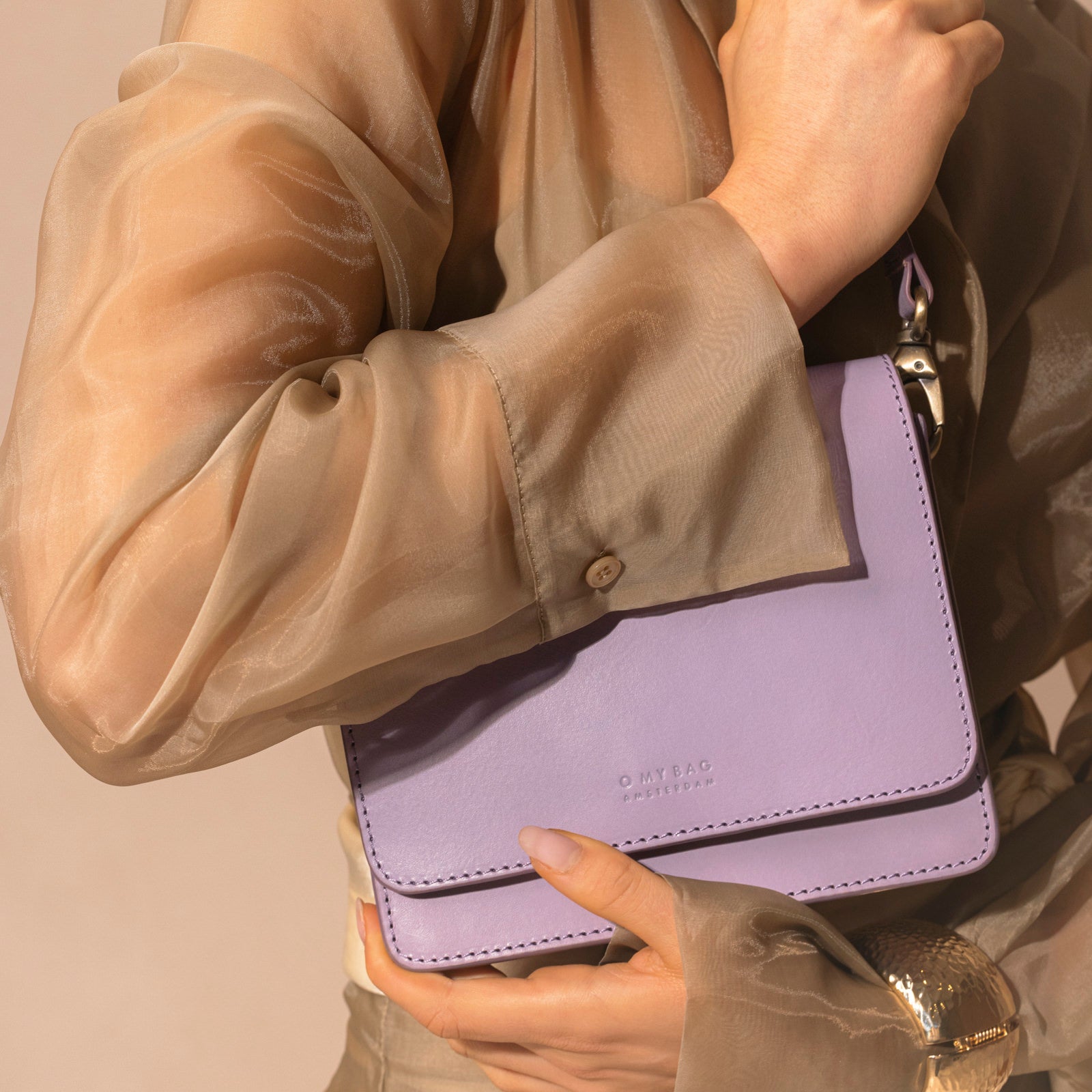 Audrey Mini Tasche - Leder Lavendel mit 2 Straps