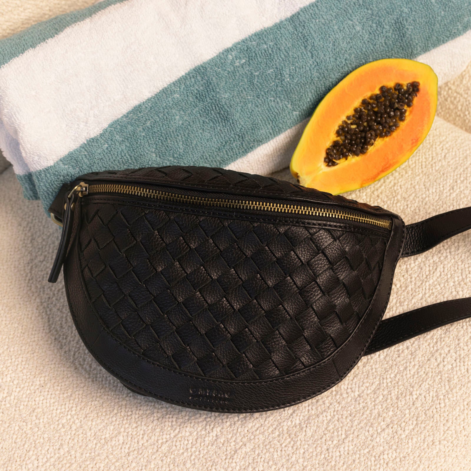 Ray Bauchtasche - Leder Schwarz