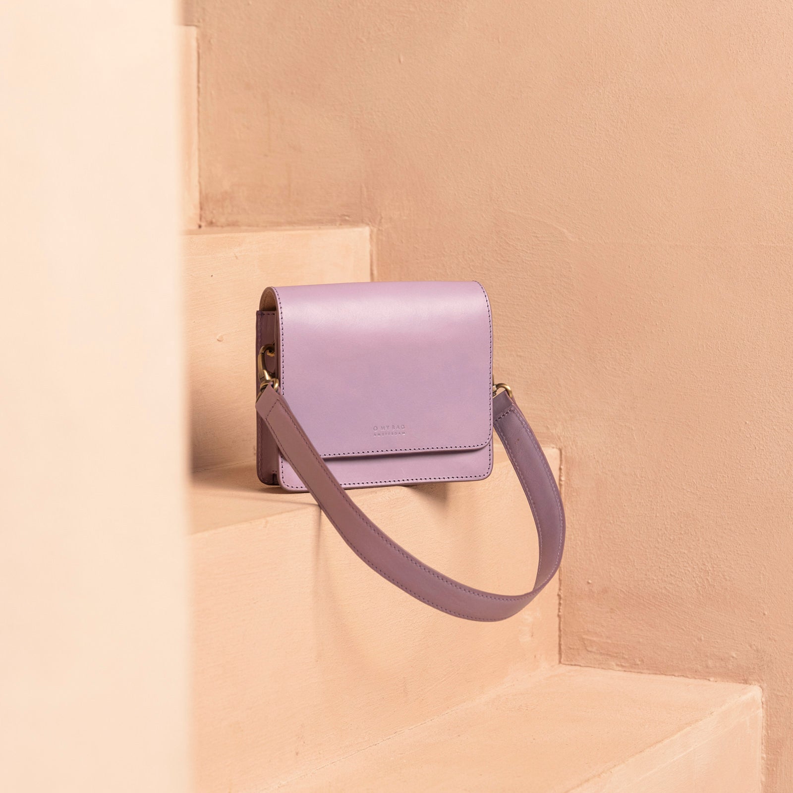 Audrey Mini Tasche - Leder Lavendel mit 2 Straps