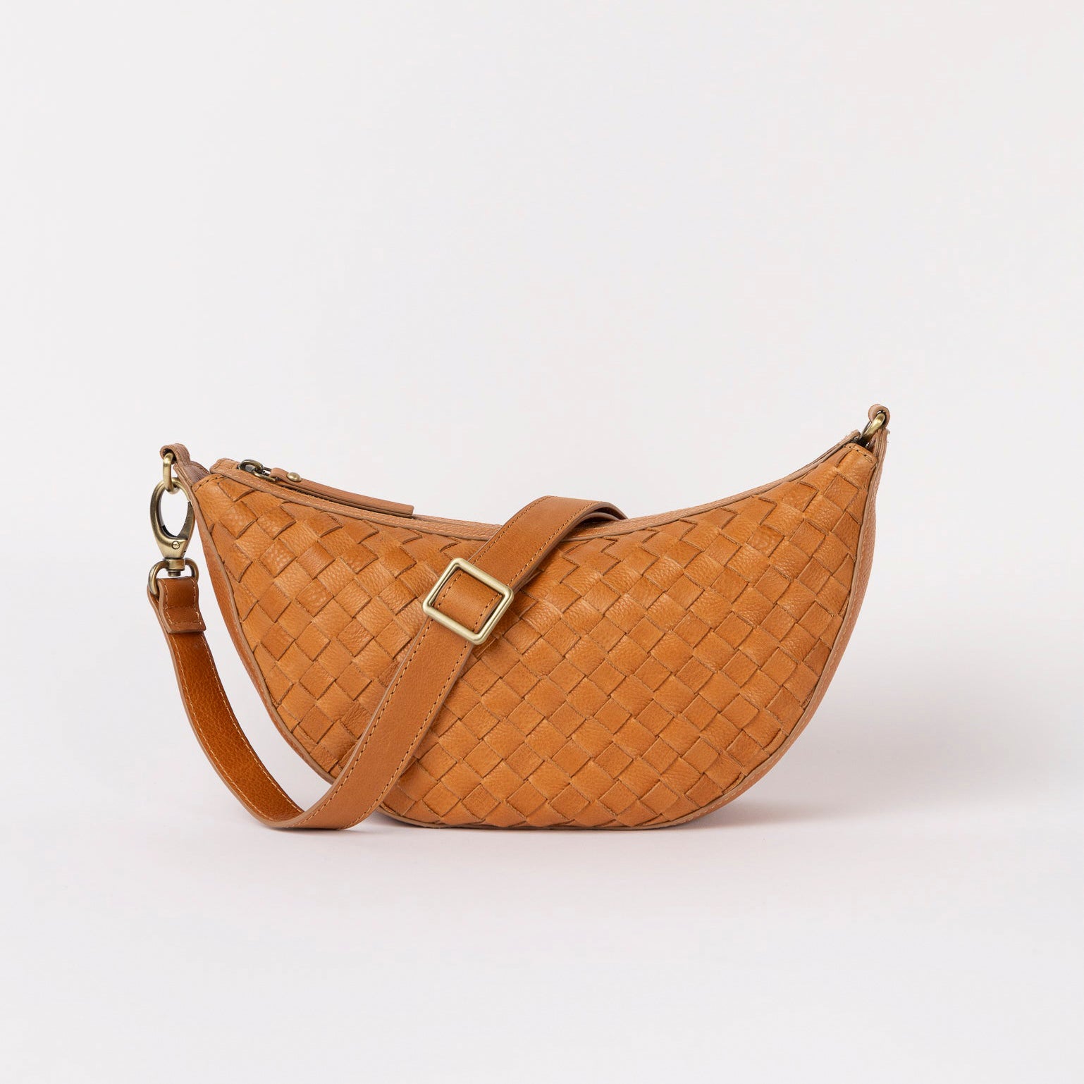 Leo Tasche - Leder Woven Cognac