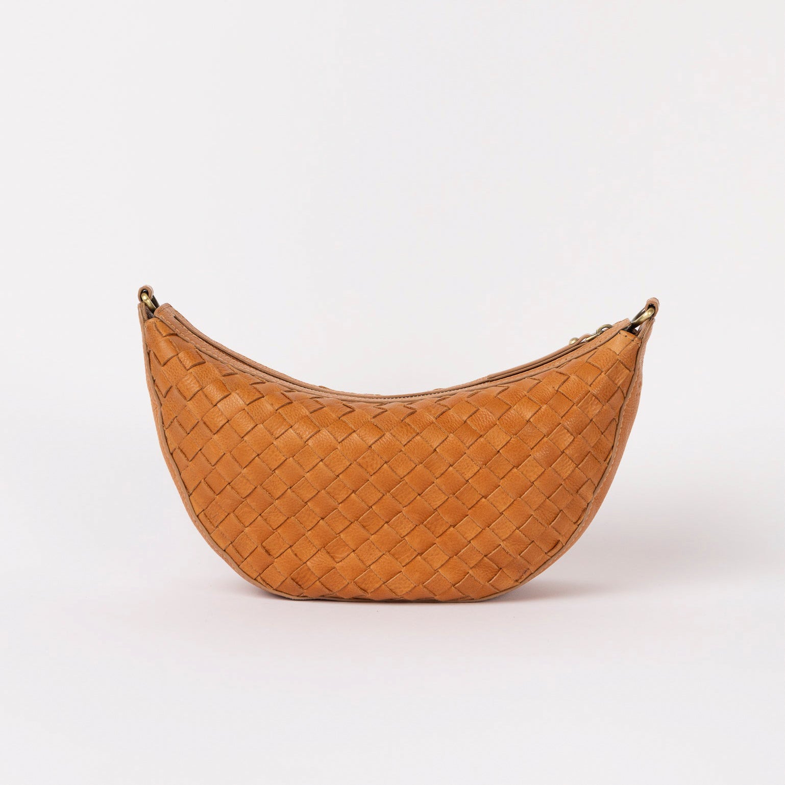 Leo Tasche - Leder Woven Cognac
