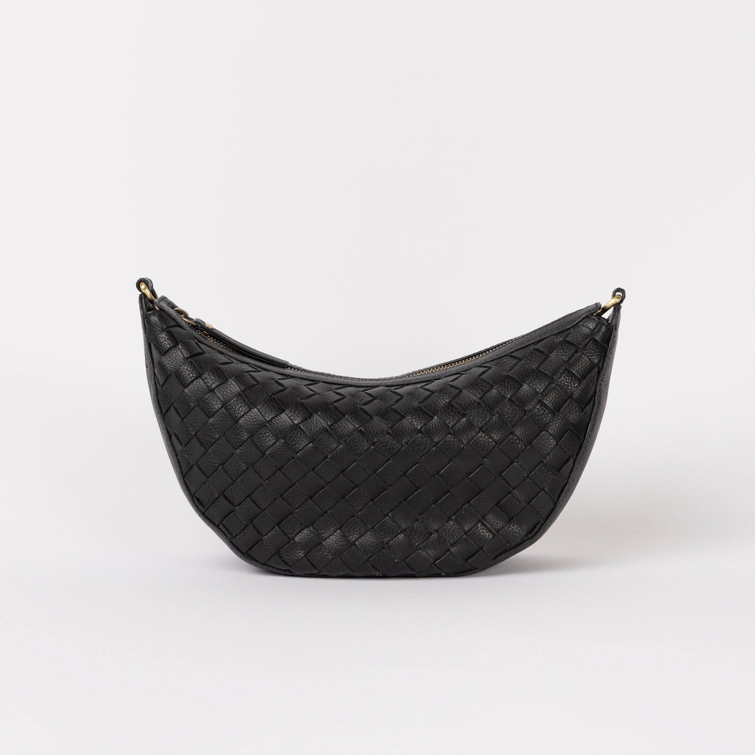 Leo Tasche - Leder Woven Schwarz