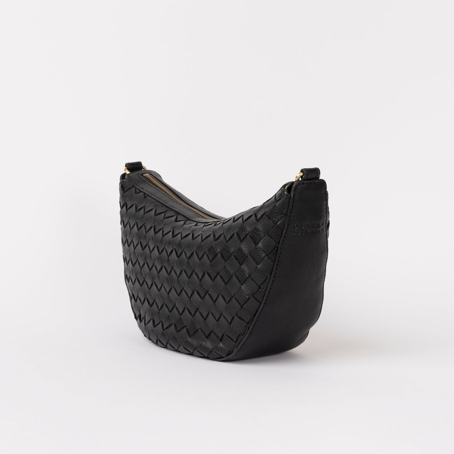 Leo Tasche - Leder Woven Schwarz