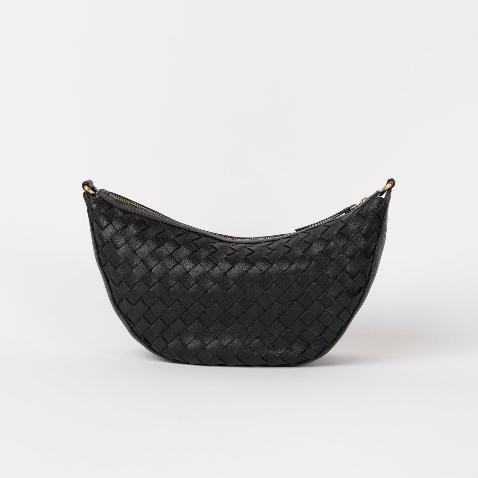 Leo Tasche - Leder Woven Schwarz