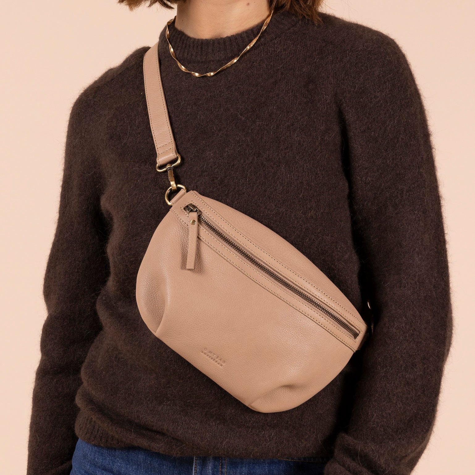 Milo Bauchtasche - Leder Sand