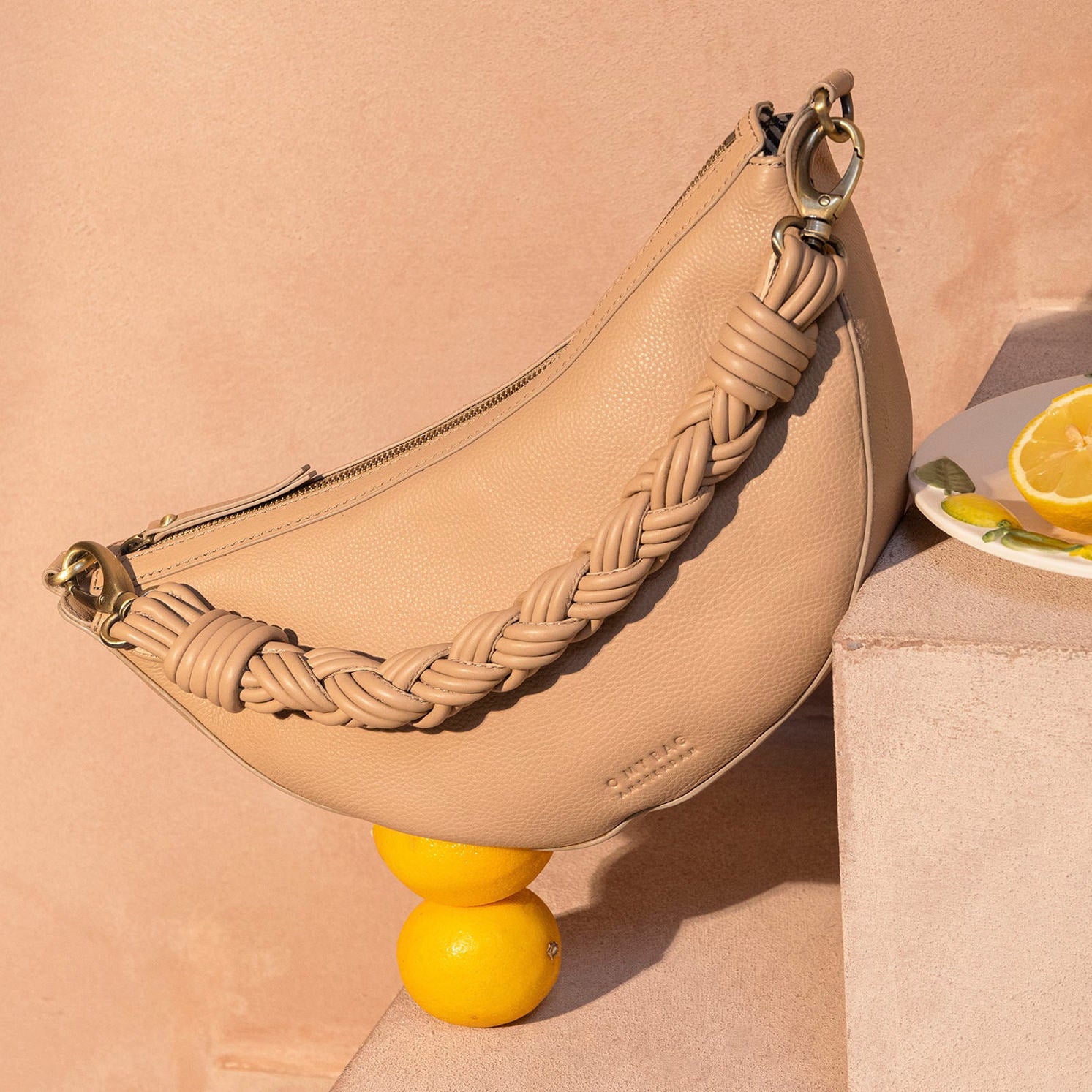 Leo Tasche - Leder Sand mit 2 Straps