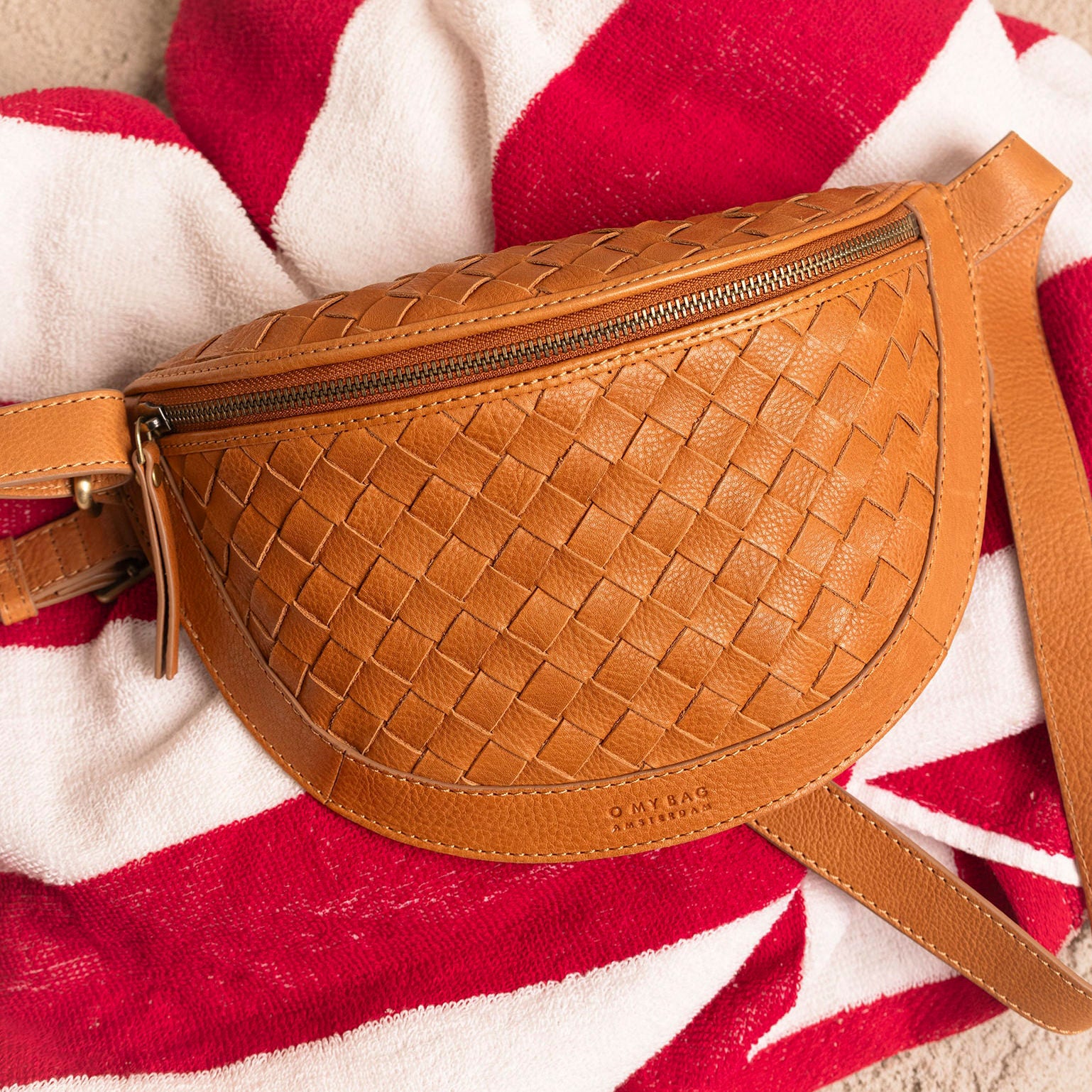 Ray Bauchtasche - Leder Cognac