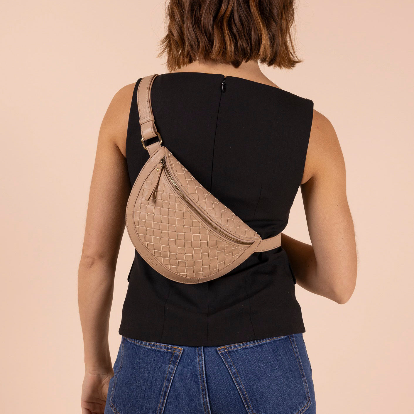 Ray Bauchtasche - Leder Sand