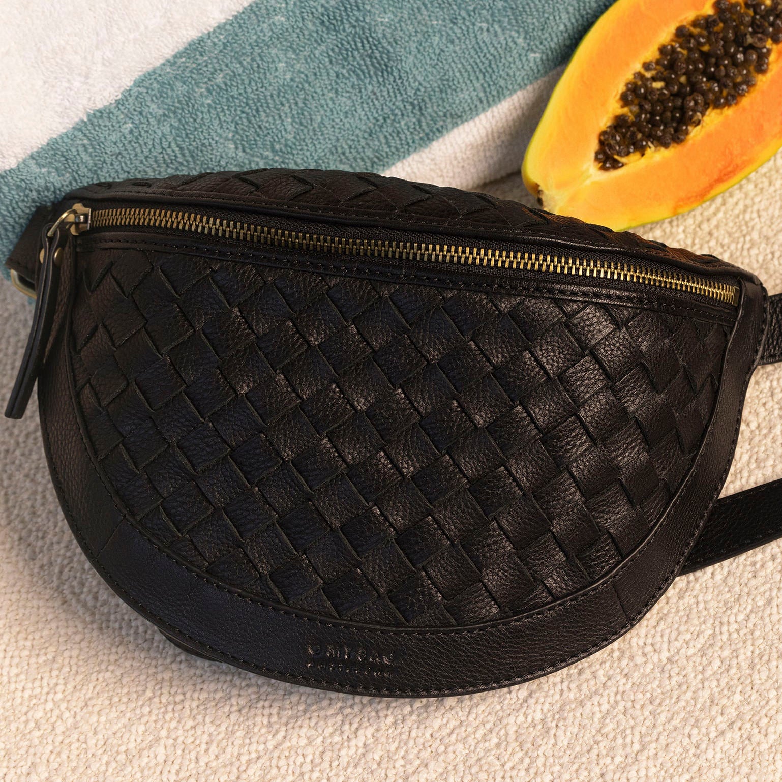 Ray Bauchtasche - Leder Schwarz