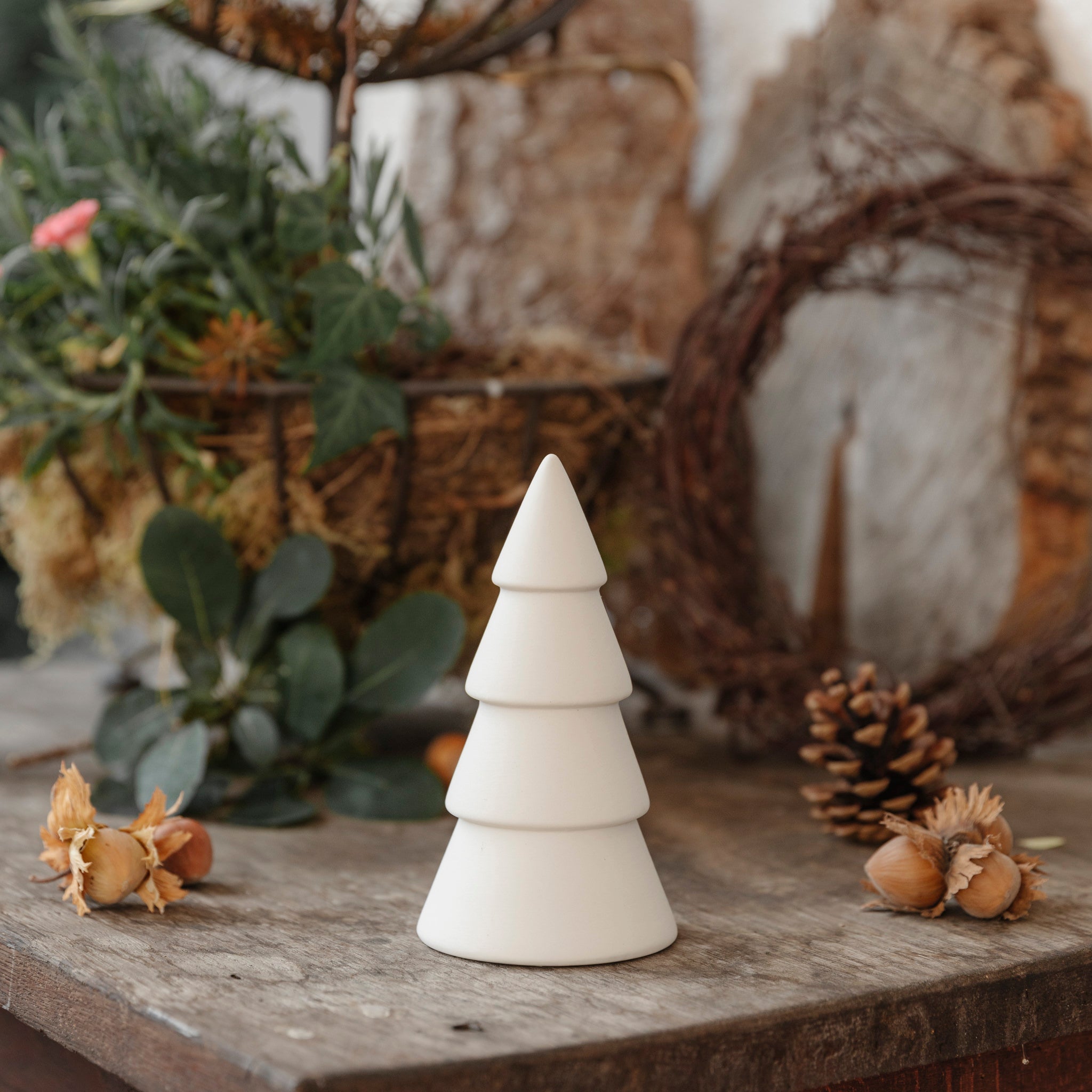 Deko Weihnachtsbaum Gran - weiß