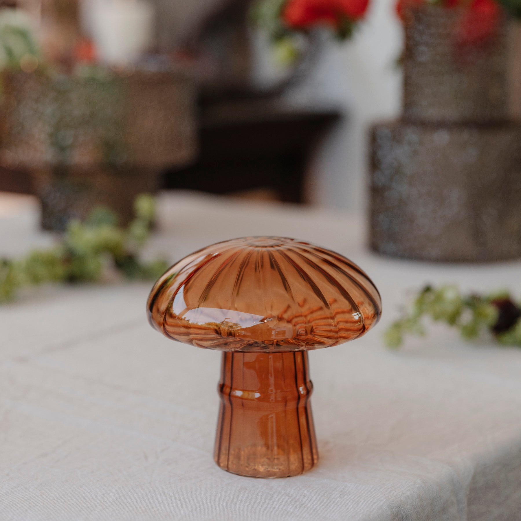 Pilz aus Glas M - amber