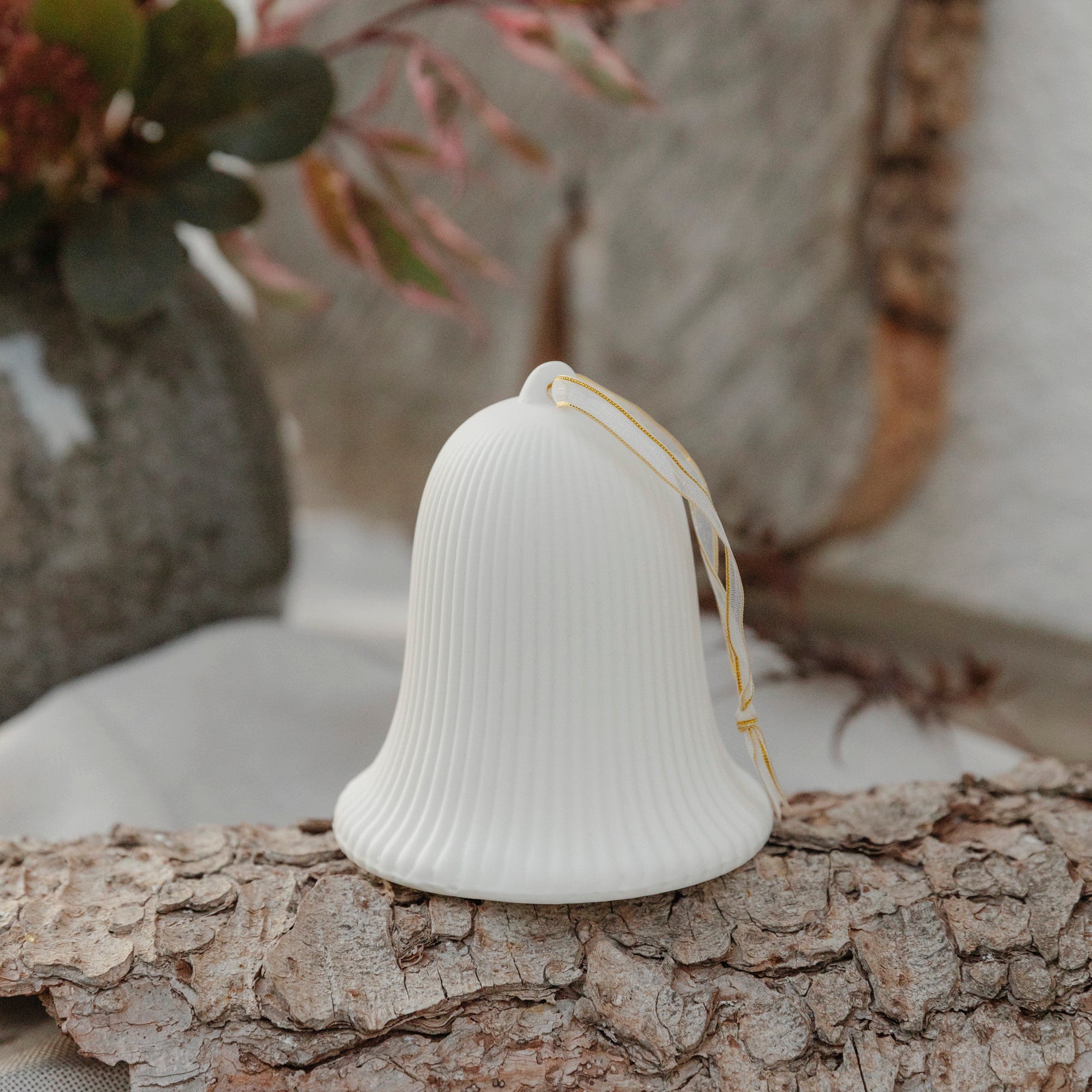 Dekoanhänger Glocke mit LED - weiß