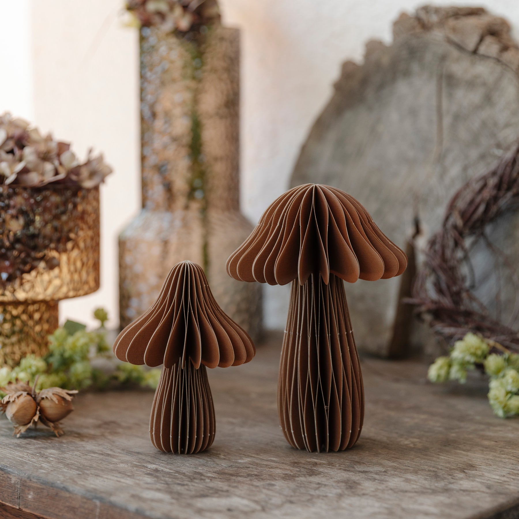 Pilz aus Papier - chocolate