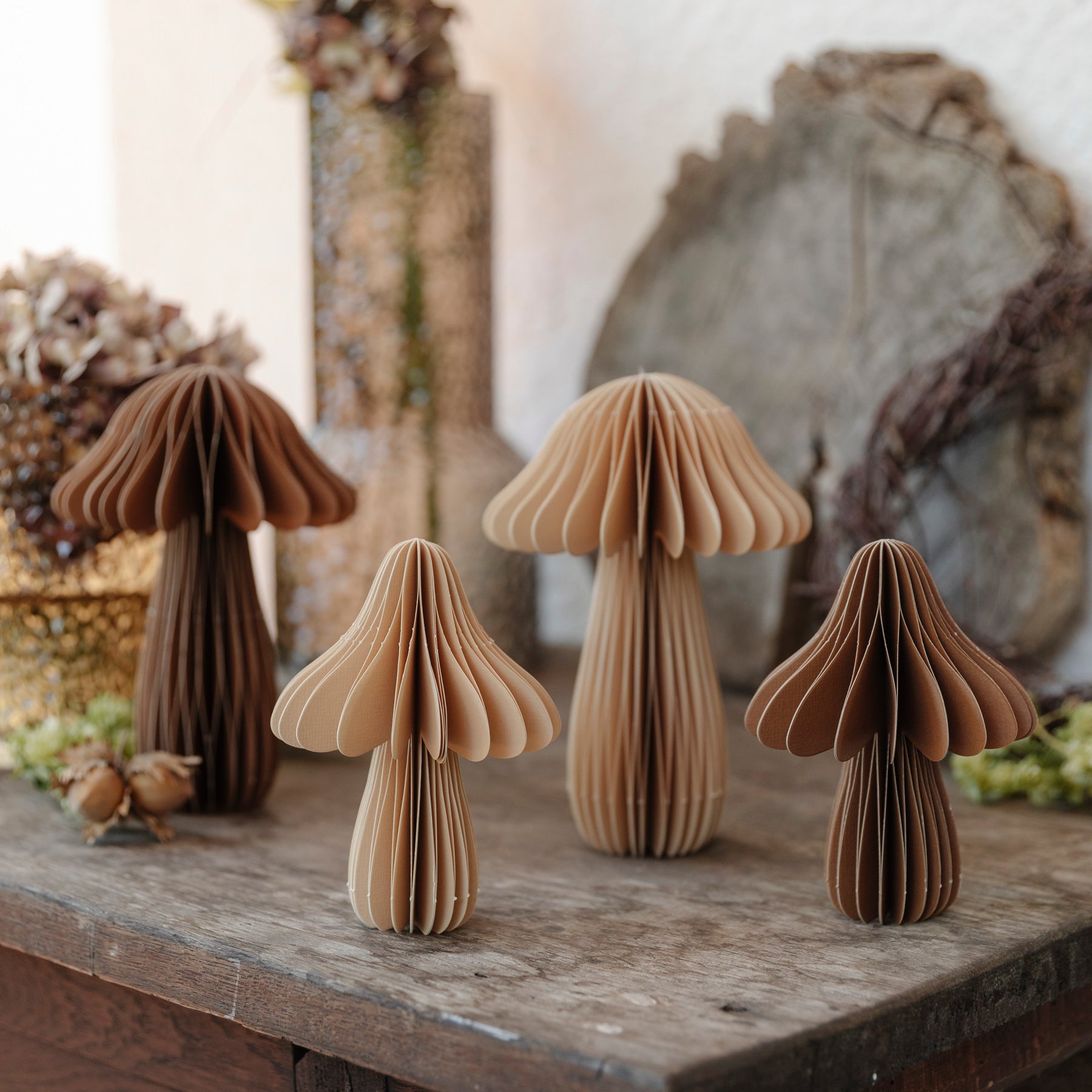 Pilz aus Papier - chocolate