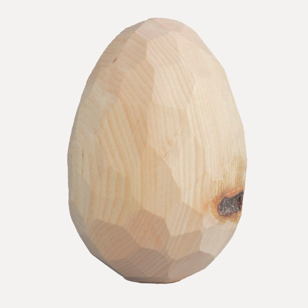 Osterei facettiert - Zirbenholz