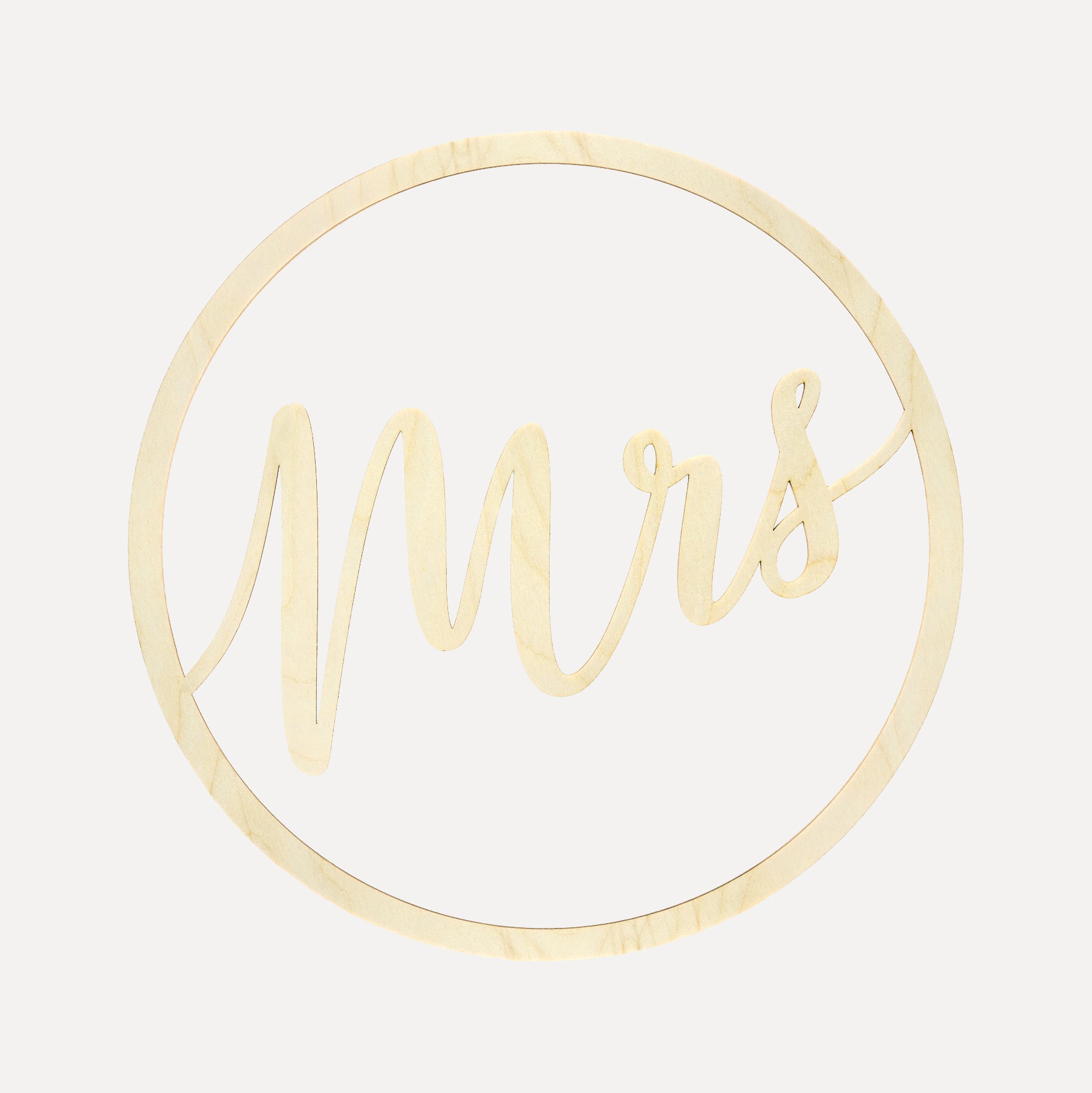 Holzkranz Schriftzug Mrs & Mr 2er Set