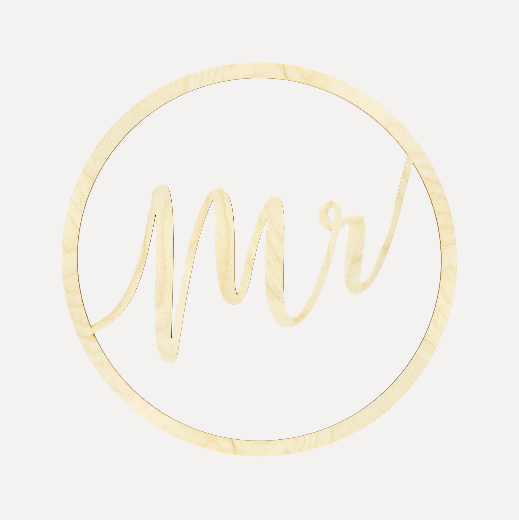 Holzkranz Schriftzug Mrs & Mr 2er Set