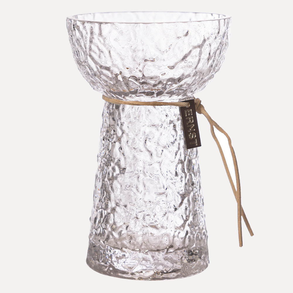 Hyazinthenvase aus Glas - strukturiert