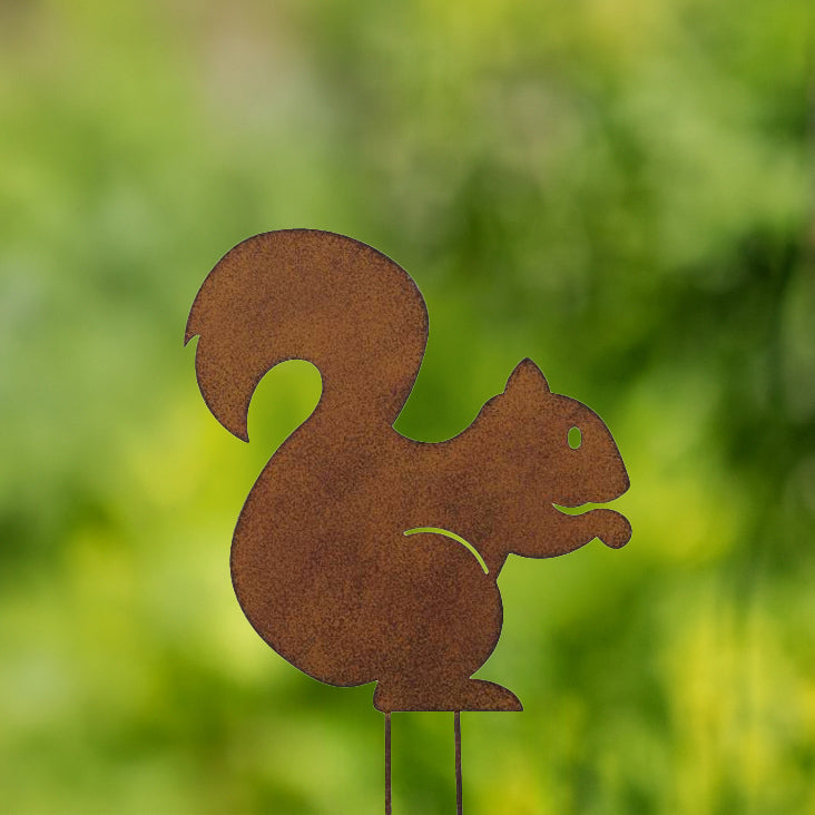 Gartenstecker Eichhoernchen - rost