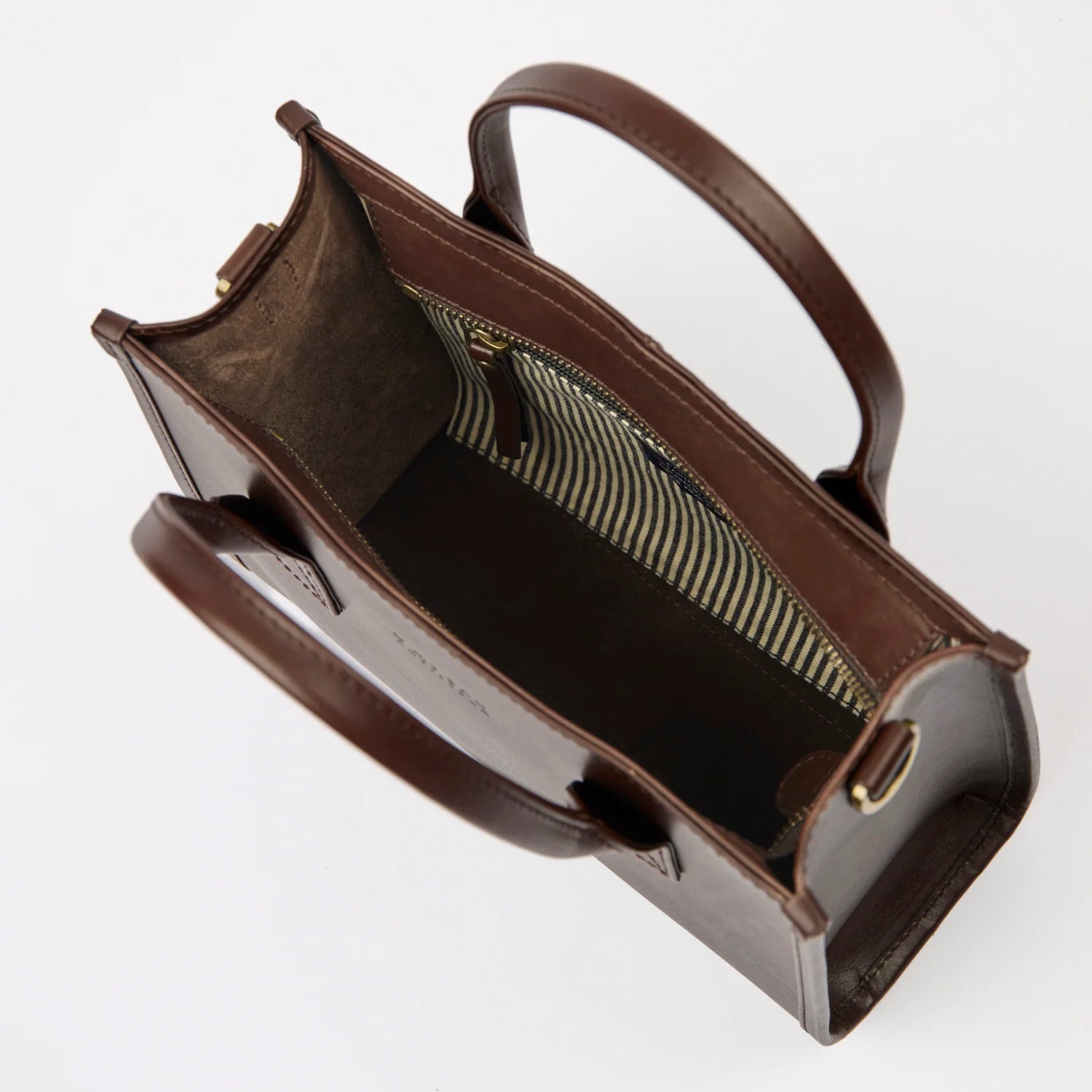 Jackie Midi Tasche - Leder Chocolate mit 2 Straps