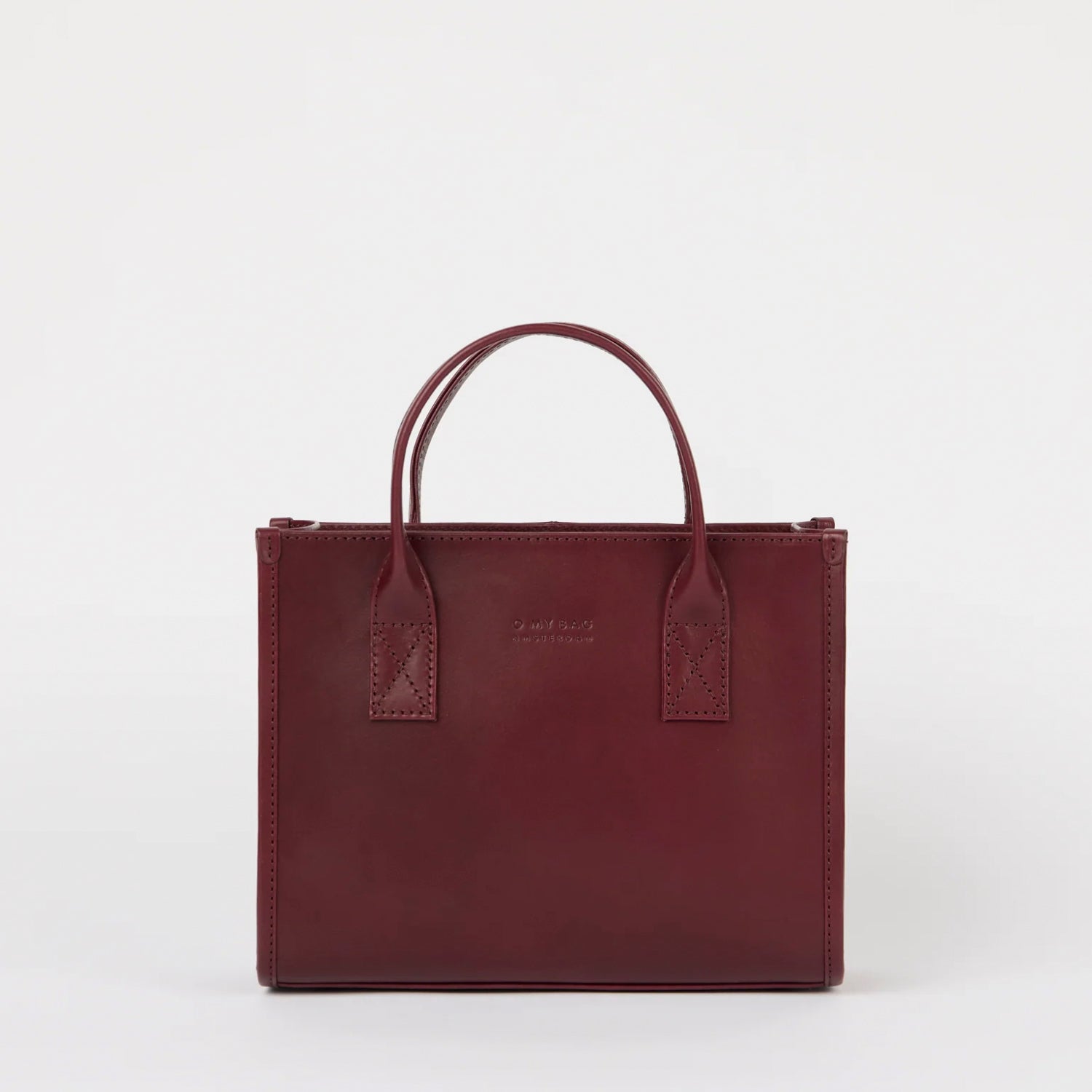 Jackie Midi Tasche - Leder Dark Cherry mit 2 Straps
