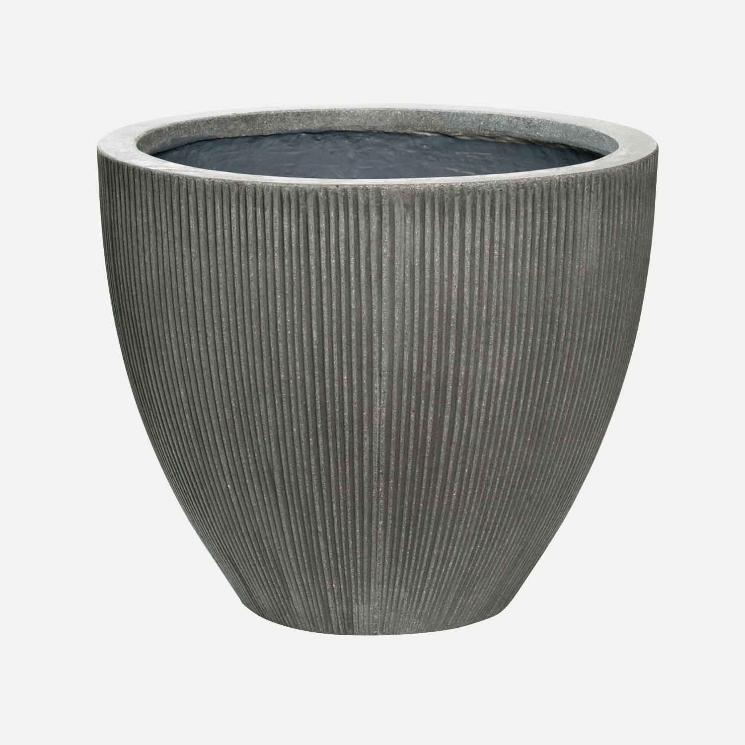 Pflanztopf Jesslyn Stripe - dunkelgrau
