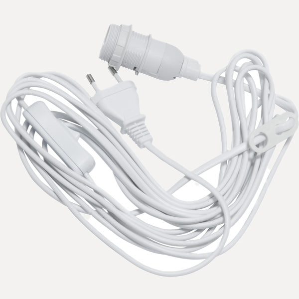 Kabel & Glühbirne für Sterne 5m - weiß