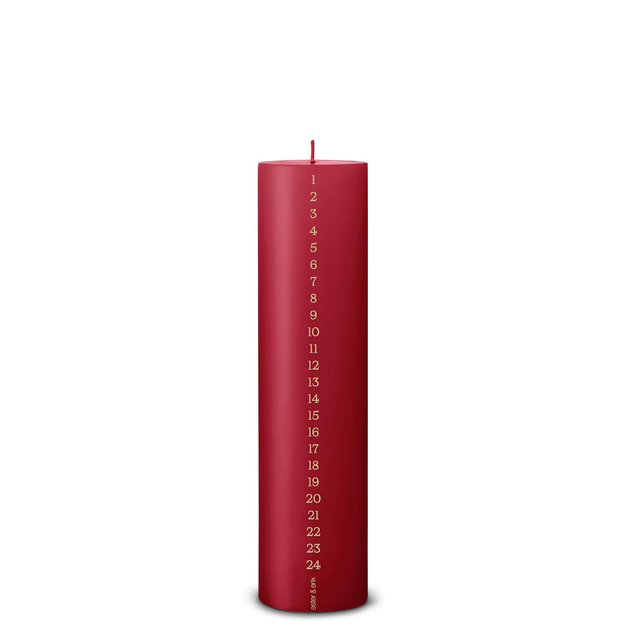Ester & Erik Kalenderkerze Pillar - 36 winter berry