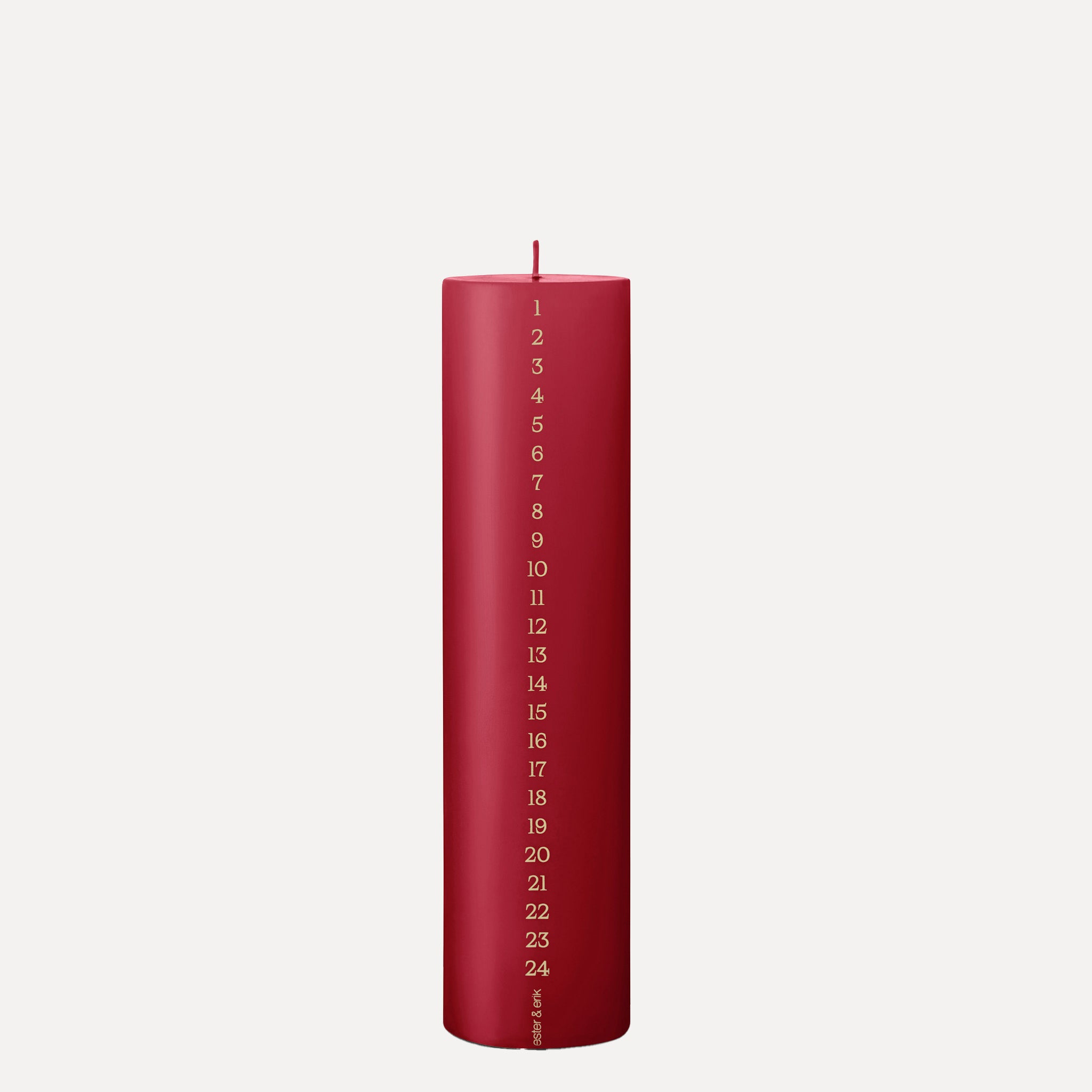 Ester & Erik Kalenderkerze Pillar silber - 36 winter berry