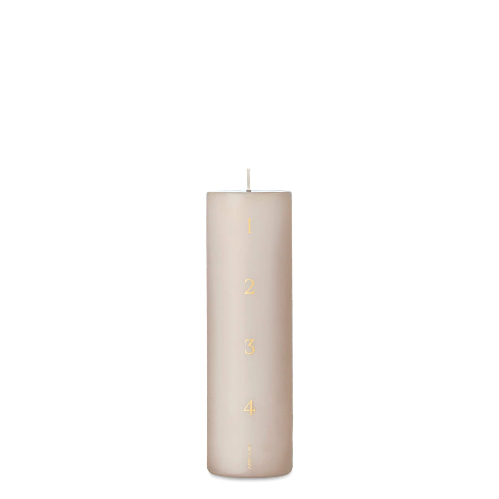 Ester & Erik Adventskerze Pillar - 22 linen grey
