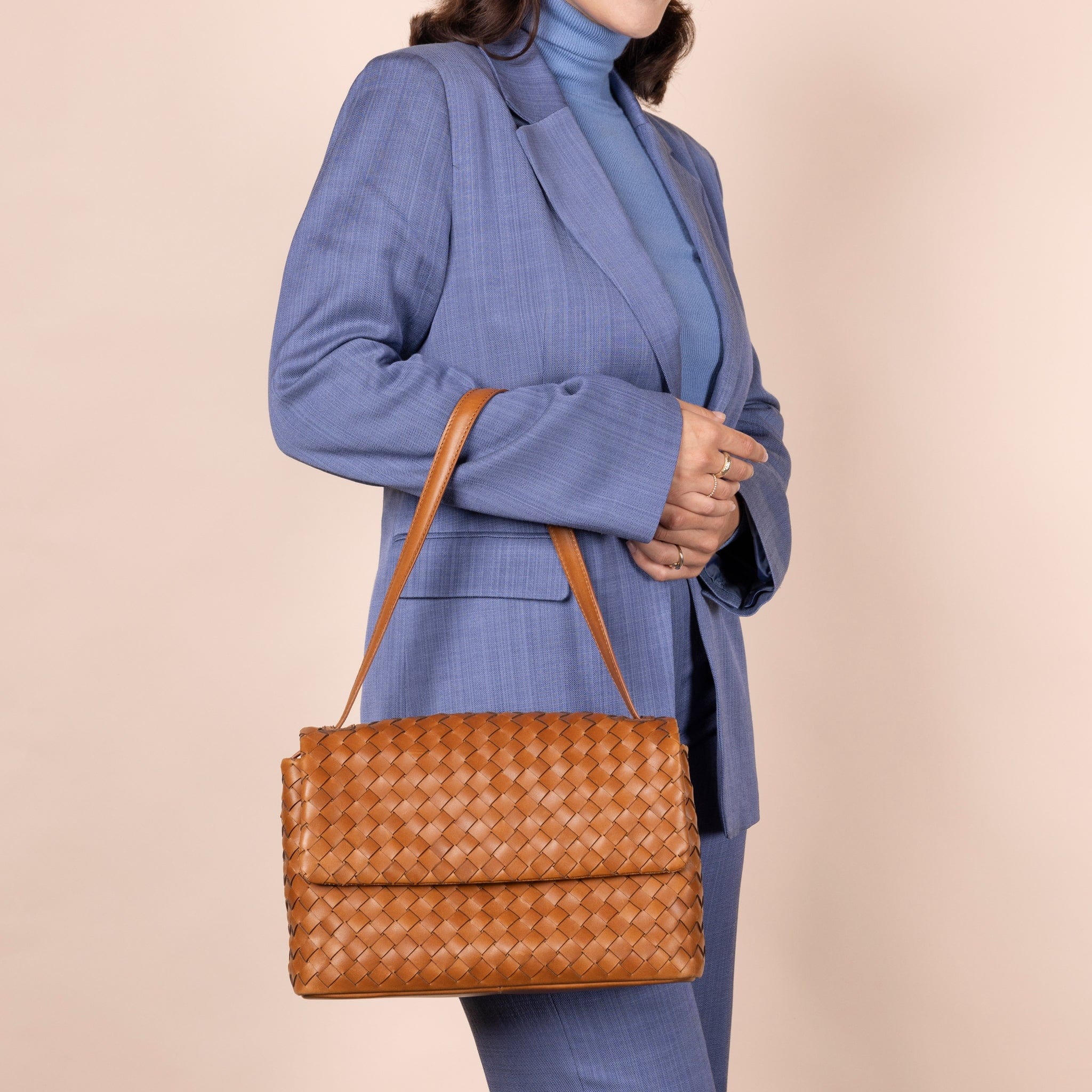 Kenzie Tasche - Leder Cognac